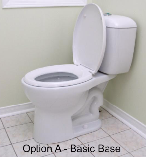 Basic base, white porcelain toilet 